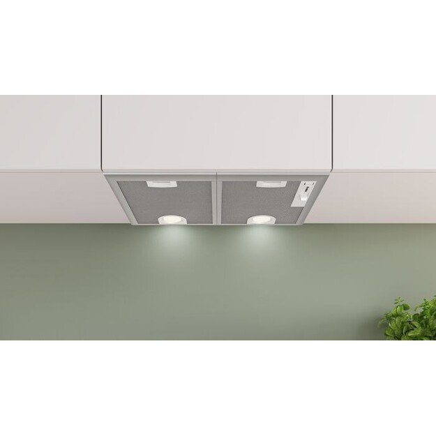 Bosch Serie 4 DHL555BM cooker hood Built-in Metallic, Silver 604 m&sup3;/h