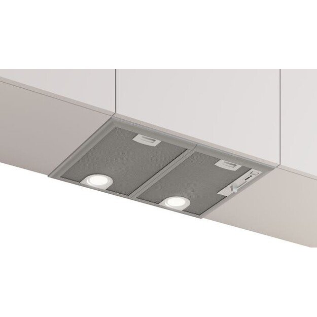 Bosch Serie 4 DHL555BM cooker hood Built-in Metallic, Silver 604 m&sup3;/h