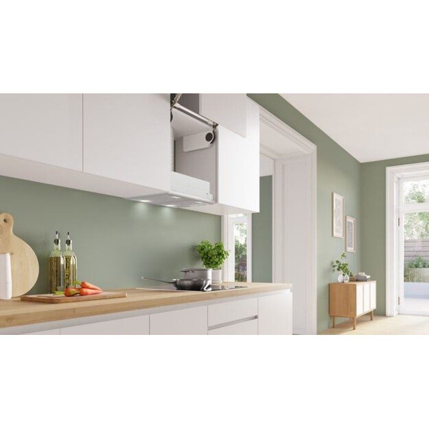 Bosch Serie 4 DHL555BM cooker hood Built-in Metallic, Silver 604 m&sup3;/h