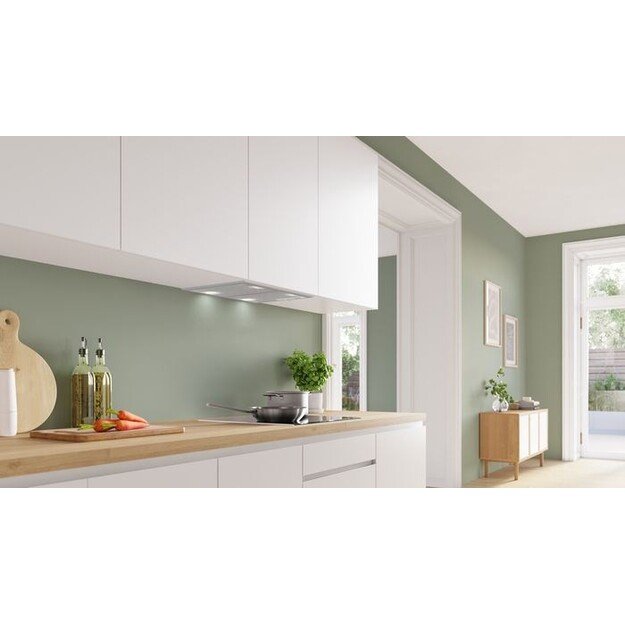 Bosch Serie 4 DHL555BM cooker hood Built-in Metallic, Silver 604 m&sup3;/h