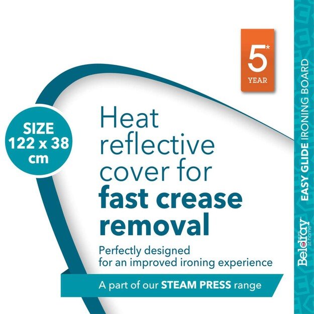 Beldray LA031282POM2FEU7 Easy Glide Ironing Board - Pomegranate Printt122X 38 CM 2