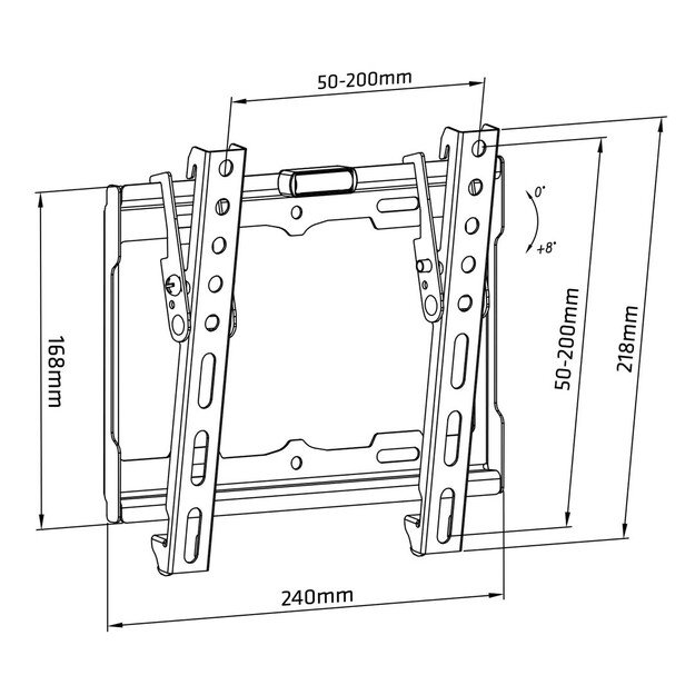 Maclean MC-942 TV Bracket Wall Mount LCD LED OLED QLED Plasma Slim 13  - 42  25kg VESA