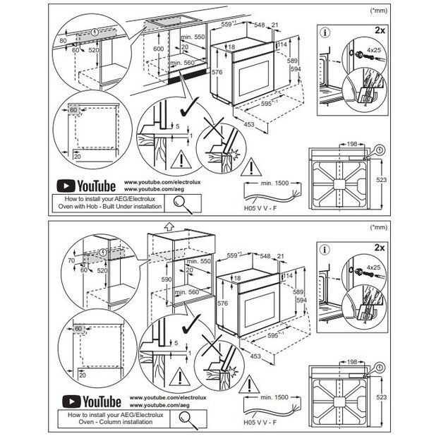 Elektrolux LOE8F38X Oven 72 l 3500 W Black 1