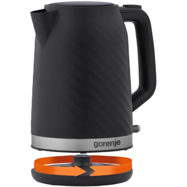 Gorenje | Kettle | K17SPB | Electric | 2200 W | 1.7 L | 360&deg; rotational base | Plastic | Black
