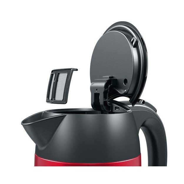 Bosch | Kettle | DesignLine TWK3P424 | Electric | 2400 W | 1.7 L | Stainless steel | 360&deg; rotational base | Red