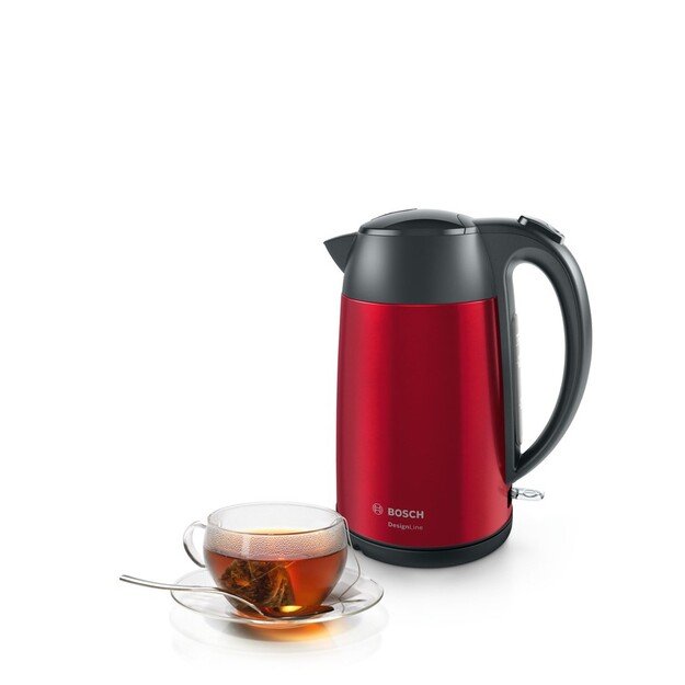 Bosch | Kettle | DesignLine TWK3P424 | Electric | 2400 W | 1.7 L | Stainless steel | 360&deg; rotational base | Red