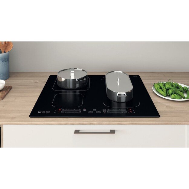 INDESIT | Hob | IB 65B60 NE | Induction | Number of burners/cooking zones 4 | Touch | Timer | Black 22