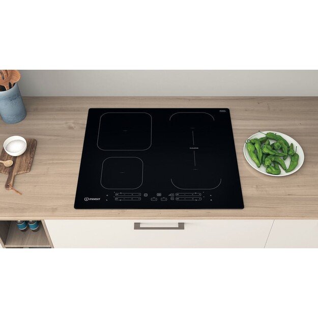 INDESIT | Hob | IB 65B60 NE | Induction | Number of burners/cooking zones 4 | Touch | Timer | Black 7