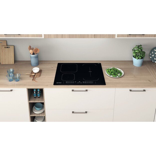 INDESIT | Hob | IB 65B60 NE | Induction | Number of burners/cooking zones 4 | Touch | Timer | Black 8