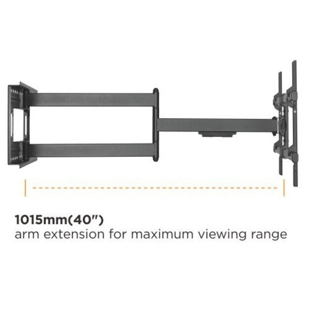 TECHLY Wall Bracket Extendable Arm up to 1015 mm for LCD 43-80inch Black 5
