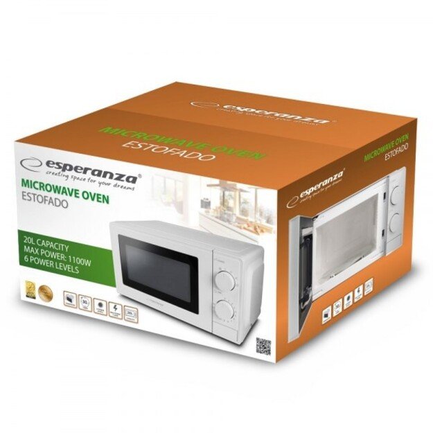 Esperanza EKO011W Microwave Oven 1100W White 1