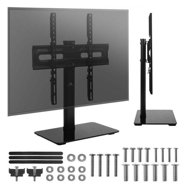 Maclean universal TV stand, for RTV cabinet, stand, max. 35 kg, 20 degree rotation, for 32-55  TV, MC-132