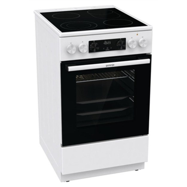 Gorenje GECS5C70WA cooker Freestanding cooker Coil hob White A