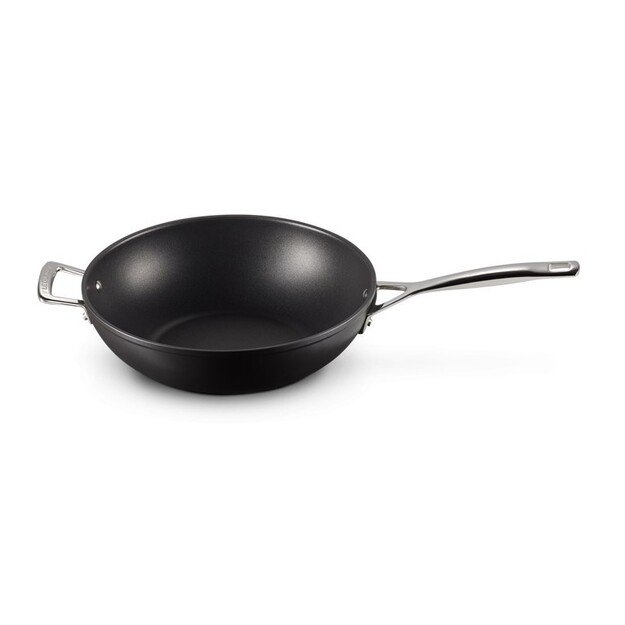 Le Creuset Hardened Nonstick Stir-Fry Pan silver 30cm