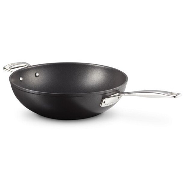 Le Creuset Hardened Nonstick Stir-Fry Pan silver 30cm