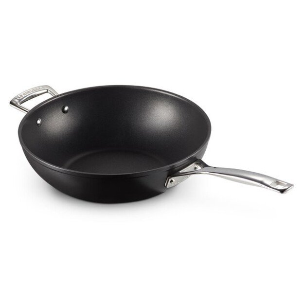 Le Creuset Hardened Nonstick Stir-Fry Pan silver 30cm