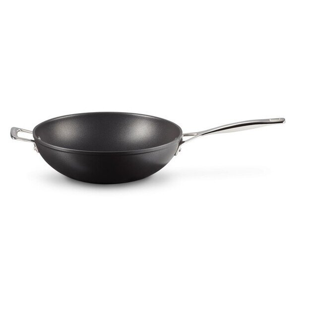 Le Creuset Hardened Nonstick Stir-Fry Pan silver 30cm