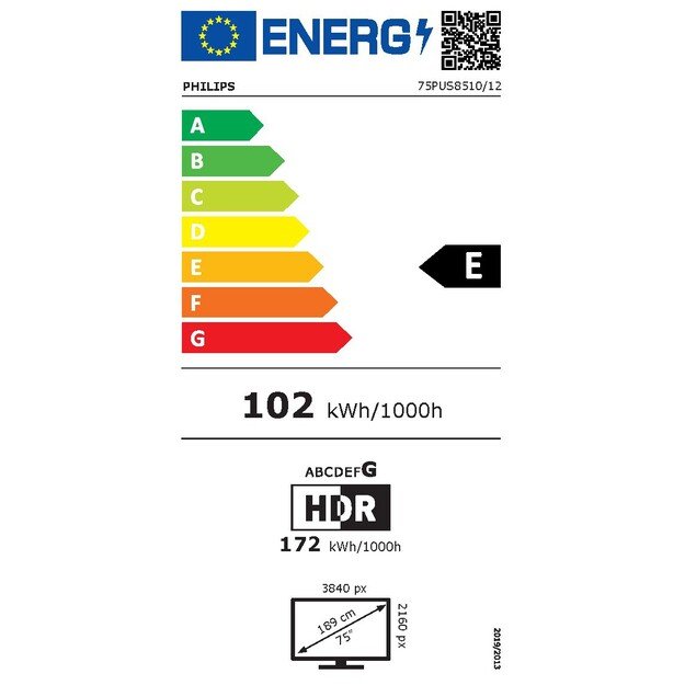Philips 75PUS8510 190.5 cm (75 ) 4K Ultra HD Smart TV Wi-Fi Black