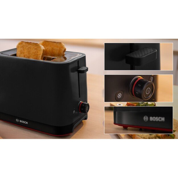 Bosch Compact Toaster | TAT3M123 MyMoment | Power 950 W | Number of slots 2 | Housing material Plastic | Black 5