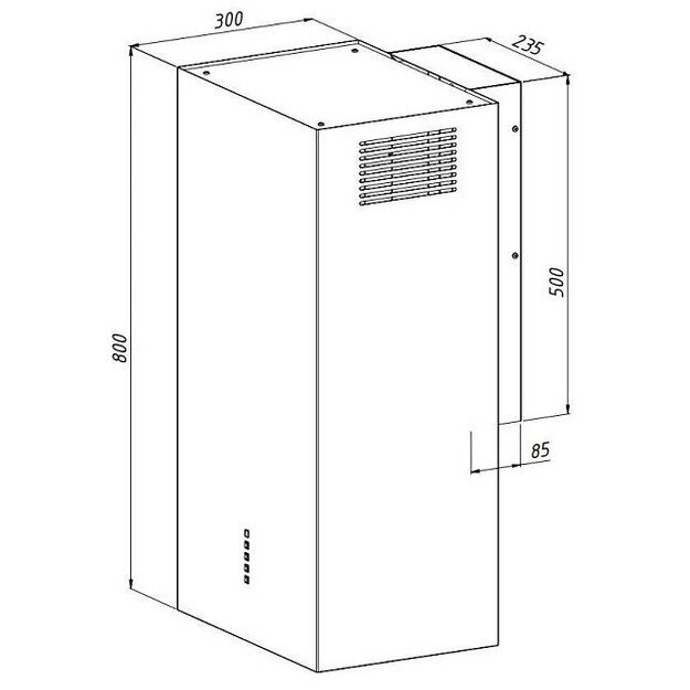 Okap AKPO WK-4 BALMERA WL SLIM CZARNY MAT T450 M3 1