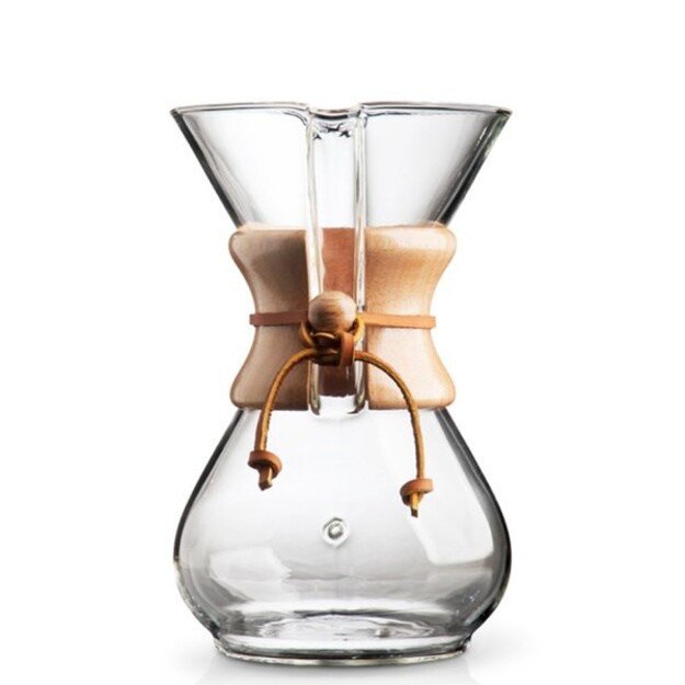 Klasikinis kavos aparatas + 6 &bdquo;Chemex&ldquo; puodeliai