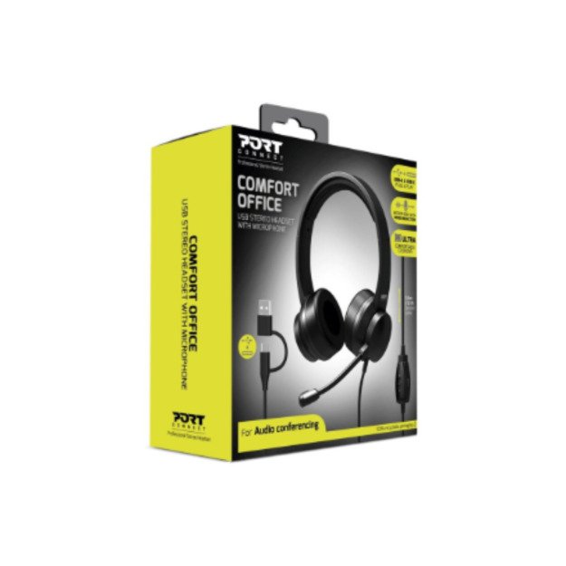 PORT CONNECT Stereo Headset Wired USB Comfort | PORT CONNECT 4
