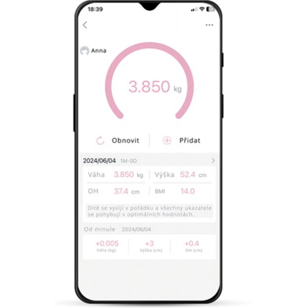 ETA Baby Scale | ETA730690000 MIMI | Maximum weight (capacity) 20 kg | Accuracy 5 g | White 3