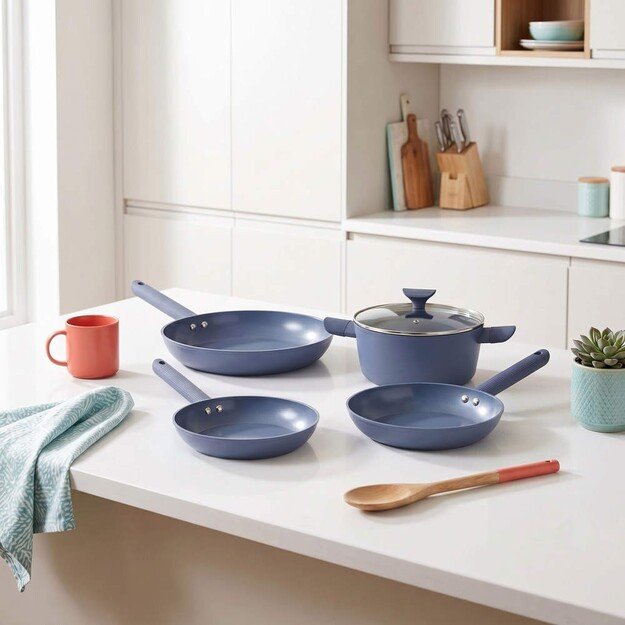 Progress BW14504B Mellow 20cm Fry Pan, Blue