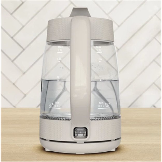 TEFAL Kettle | KO2G0BE0 | 2000 W | Electric | 1.7 L | Glass | 360&deg; rotational base | Grey/Transparent