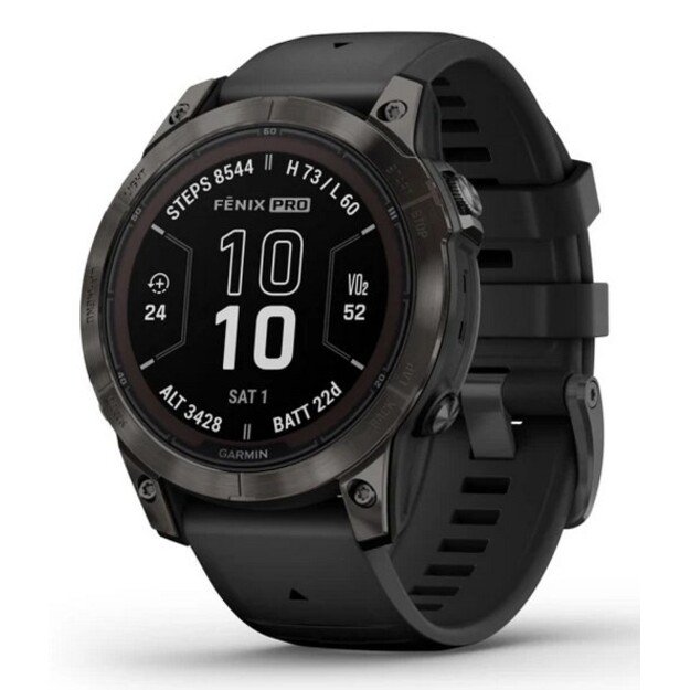 Garmin fēnix 7S Pro 3.05 cm (1.2 ) MIP 42 mm Digital 240 x 240 pixels Touchscreen Black Wi-Fi GPS (satellite)