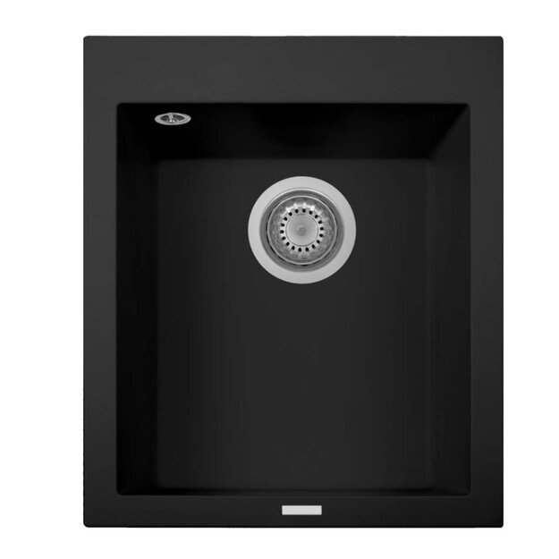 PLADOS ONE ON4110-70 juoda matinė, su sifonu, ventiliu