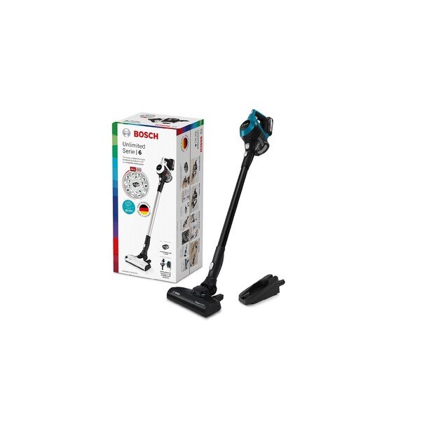 Bosch Serie 6 BBS611LAG stick vacuum/electric broom Battery Dry Bagless 0.3 L Blue 2.5 Ah 10