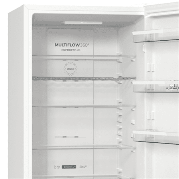 Gorenje | Refrigerator | NRK6202AW4 | Energy efficiency class E | Free standing | Combi | Height 200 cm | No Frost system | Frid