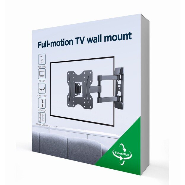 Gembird | Wall mount | WM-42ST-02 | Tilt, Swivel | 23-42   | Black