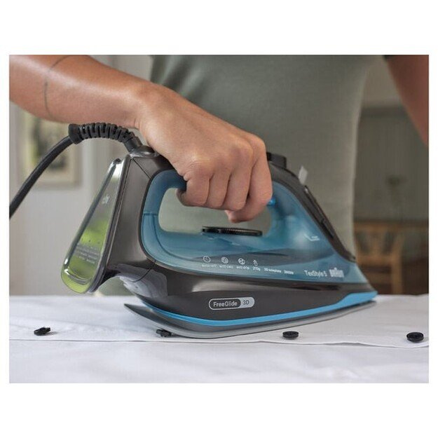 Braun TexStyle 5 Steam iron Ceramic soleplate 2600 W Black, Blue
