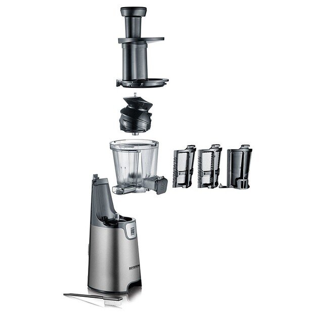 Severin ES 3571 juice maker Slow juicer 150 W Black, Grey, Metallic, Stainless steel
