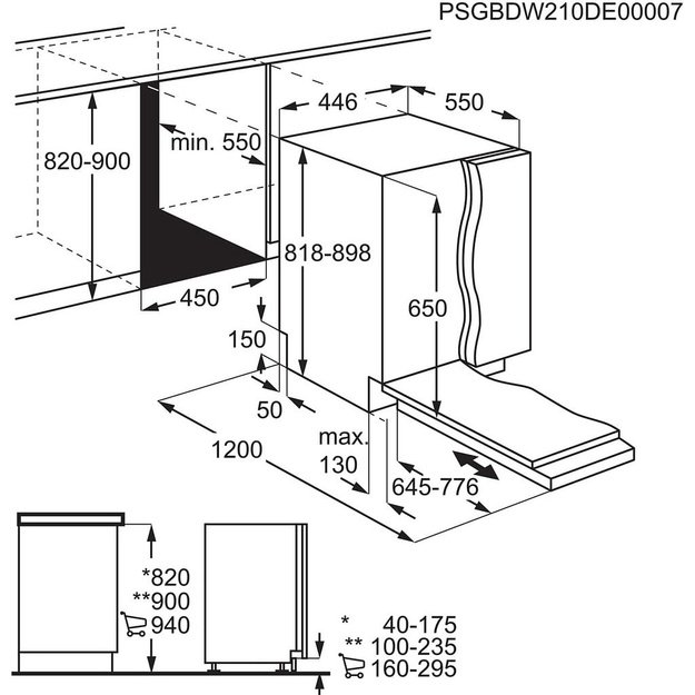 Indaplovė AEG FSE74557P