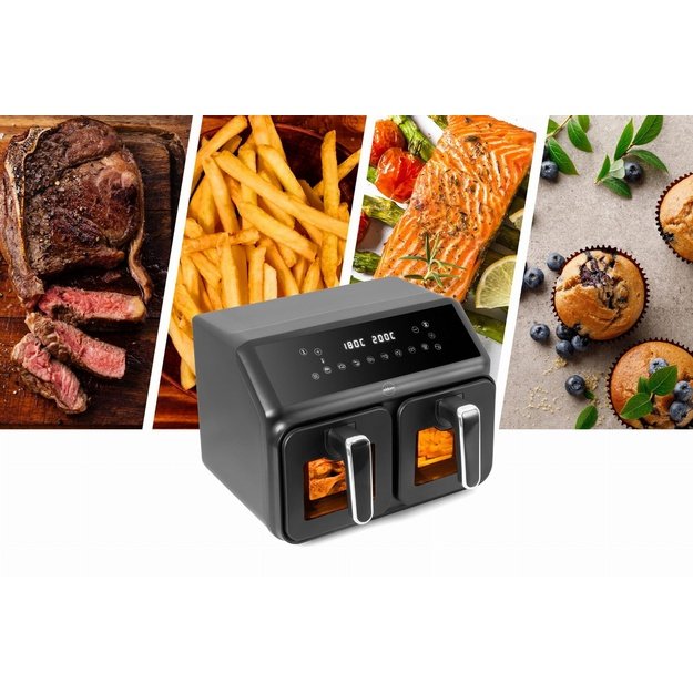 Double fat-free fryer, 2200 W, capacity 8 l, LED display
