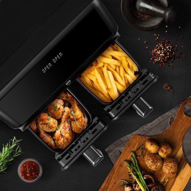 Double fat-free fryer, 2200 W, capacity 8 l, LED display