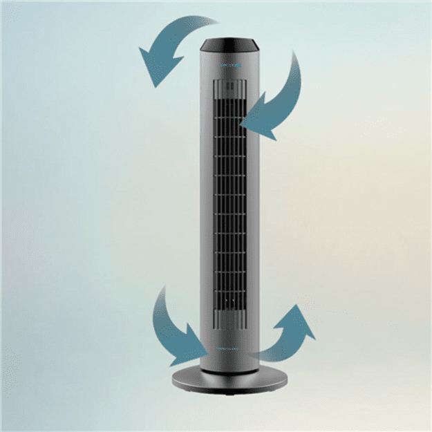 Cecotec EnergySilence 8190 Skyline Ionic | Tower Fan | Stand Fan | 60 W | Diameter 29 cm | Number of speeds 3 | Oscillation | Ti