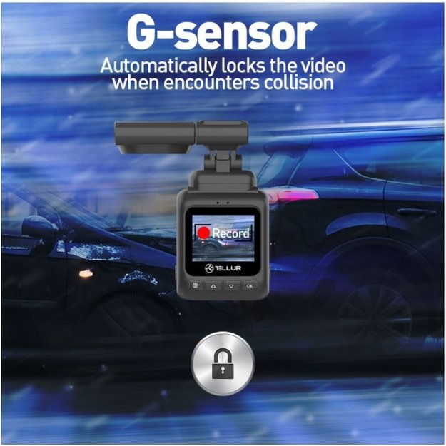 Tellur Dash Patrol DC2 FullHD 1080P, GPS black