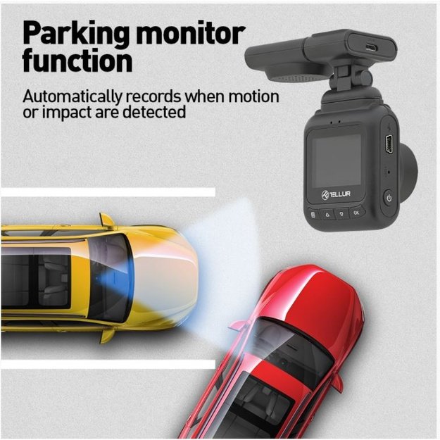 Tellur Dash Patrol DC2 FullHD 1080P, GPS black