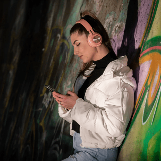 Tellur Feel Bluetooth Over-ear Headphones Pink