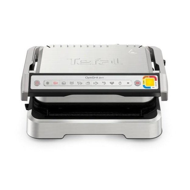 TEFAL | Optigrill 2in1 Electric Grill | GC772D30 | Electric Grill | 2100 W | Inox