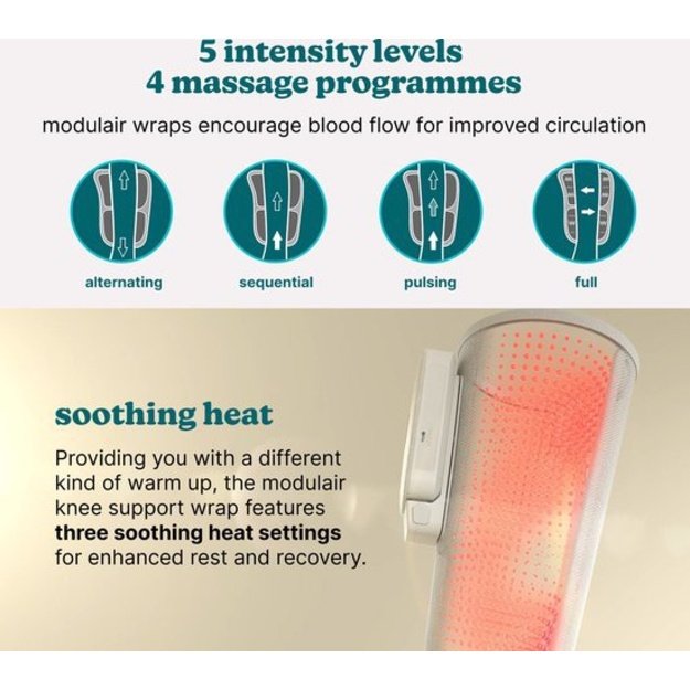 Homedics SR-CMXKE10HBND  Modulair Compression System Knee Wrap + Controller
