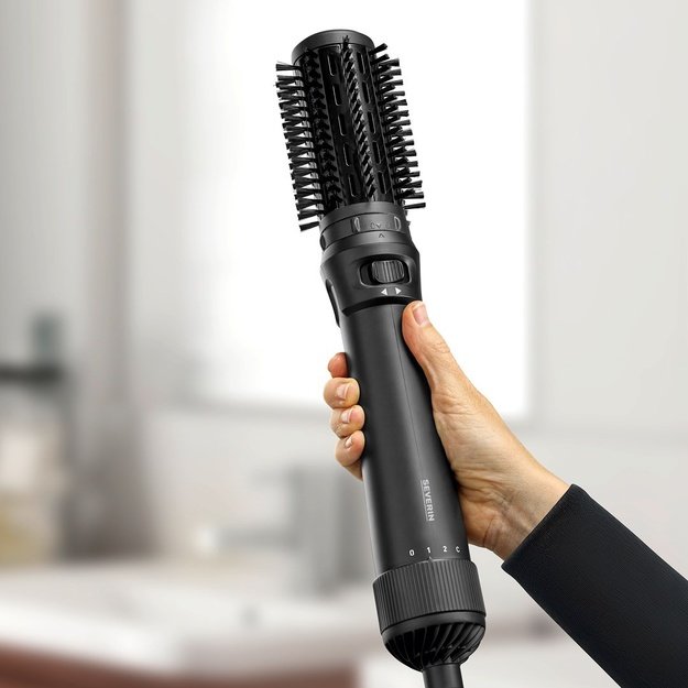 Severin WL 0241 hair styling tool Hot air brush Warm Black 1000 W 1.8 m
