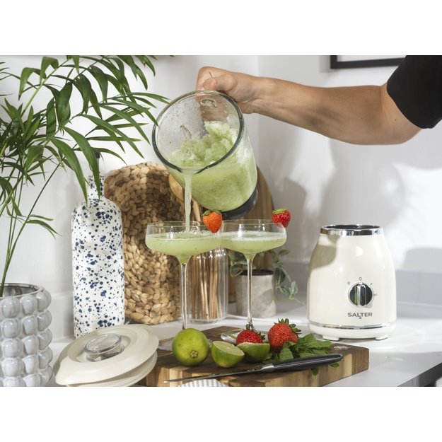 Salter EK6687CRMVDE Retro  Glass Jug Blender