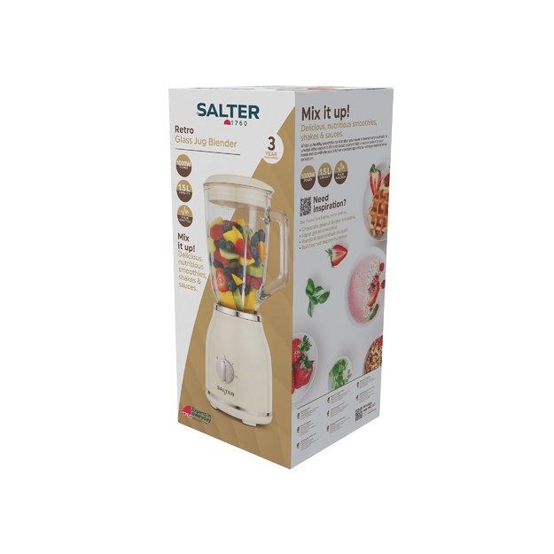 Salter EK6687CRMVDE Retro  Glass Jug Blender