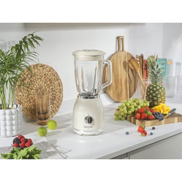 Salter EK6687CRMVDE Retro  Glass Jug Blender