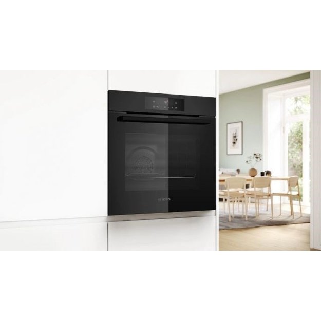 Built-in oven BOSCH HBA572EM3 jet black matt transparent, 60 x 60 cm, AirFry function